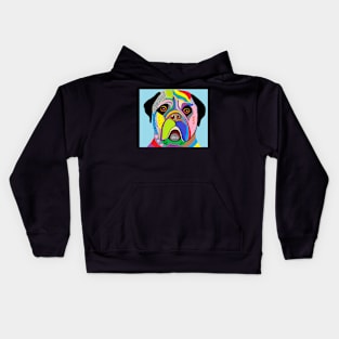 Colorful Mastiff Kids Hoodie